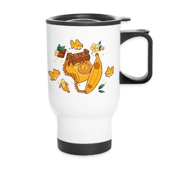 Téléphone banane - Tasse isotherme avec poignée - blanc - Devant