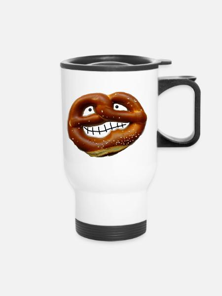 TOMZOFF Pretzel - Thermobecher mit Tragegriff - Weiß