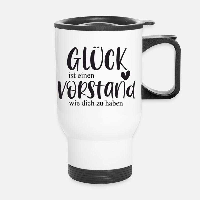 Vorstand Glück Verein Bedanken Geschenk - Thermobecher mit Tragegriff - Weiß