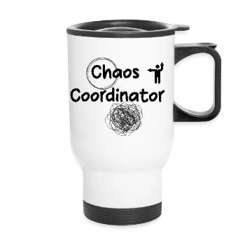 Chaos-Koordinator - Thermobecher mit Tragegriff - Weiß - Vorne