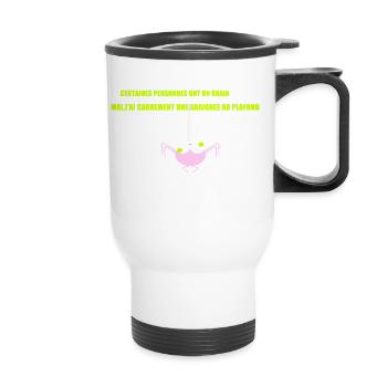 Une araignée rose au plafond - Tasse isotherme avec poignée - blanc - Devant