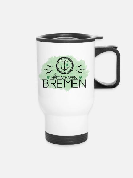 Heimathafen Bremen - Thermobecher mit Tragegriff - Weiß