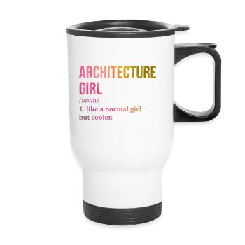 architecture - Tasse isotherme avec poignée - blanc - Devant