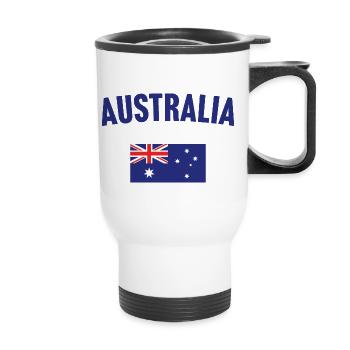 Drapeau de l’Australie - Tasse isotherme avec poignée - blanc - Devant