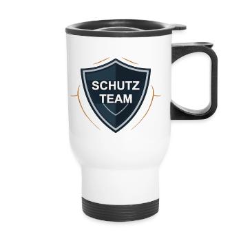 Schutzteam - Thermobecher mit Tragegriff - Weiß - Vorne