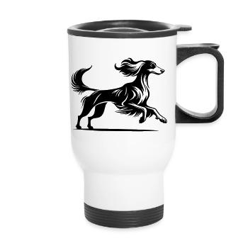 Saluki - Thermal mug with handle - white - Front