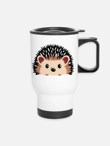 Igel - Thermobecher mit Tragegriff - Weiß
