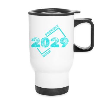 2029 - Thermobecher mit Tragegriff - Weiß - Vorne