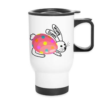 Lapin de Pâques - Tasse isotherme avec poignée - blanc - Devant