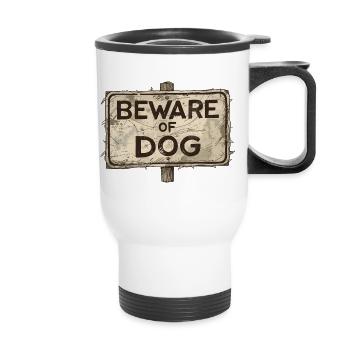 Böser Hund - Thermobecher mit Tragegriff - Weiß - Vorne