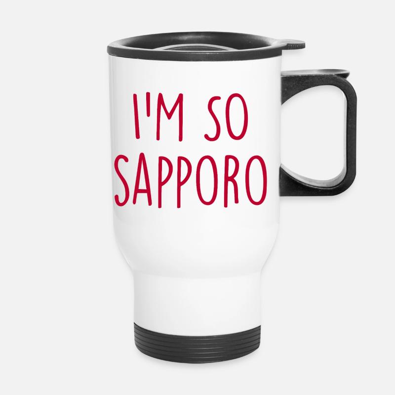 Sapporo Japan - Thermal mug with handle - white