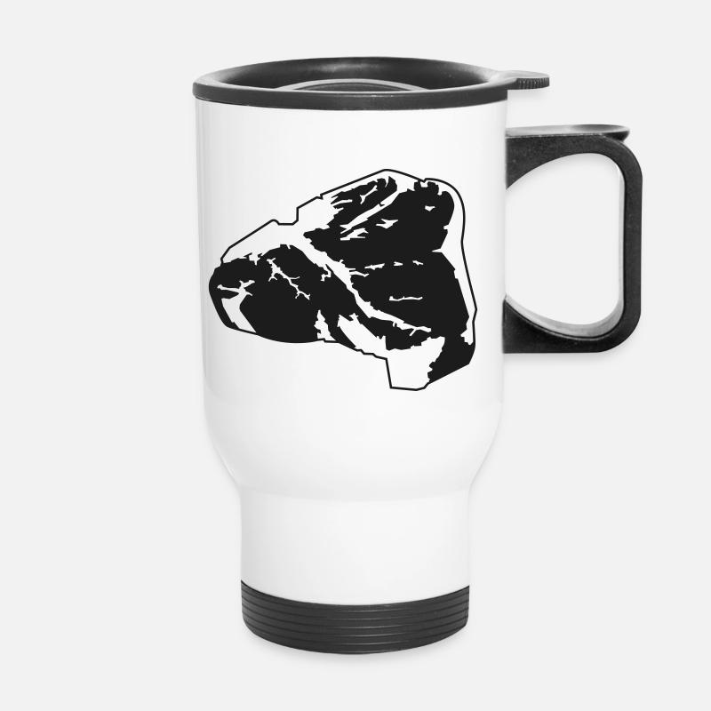 Steak - Thermal mug with handle - white