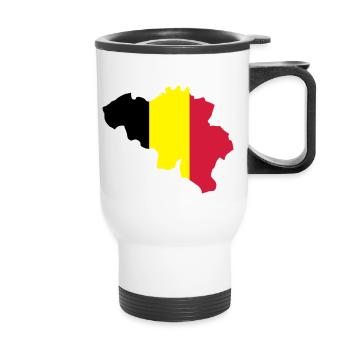 Belgien - Thermobecher mit Tragegriff - Weiß - Vorne
