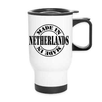 made in netherlands m1k2 - Tasse isotherme avec poignée - blanc - Devant