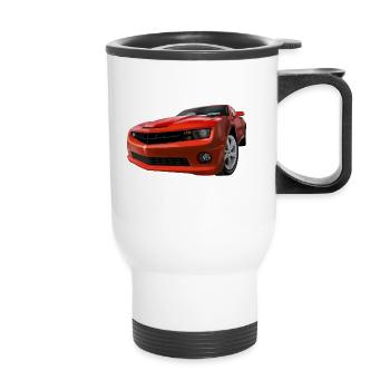sport car - Tasse isotherme avec poignée - blanc - Devant