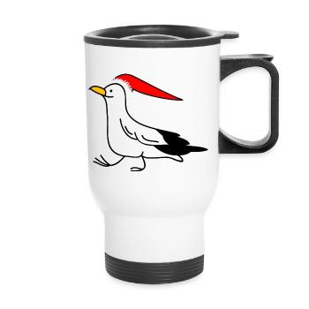 Christmas seagull - Tasse isotherme avec poignée - blanc - Devant
