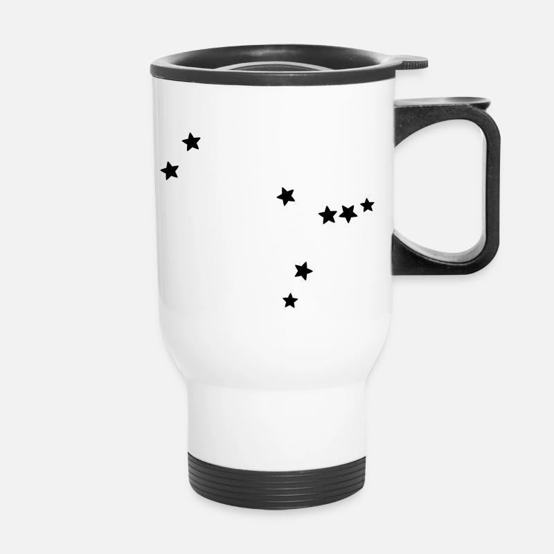 signe du zodiaque Gémeaux - Tasse isotherme avec poignée - blanc