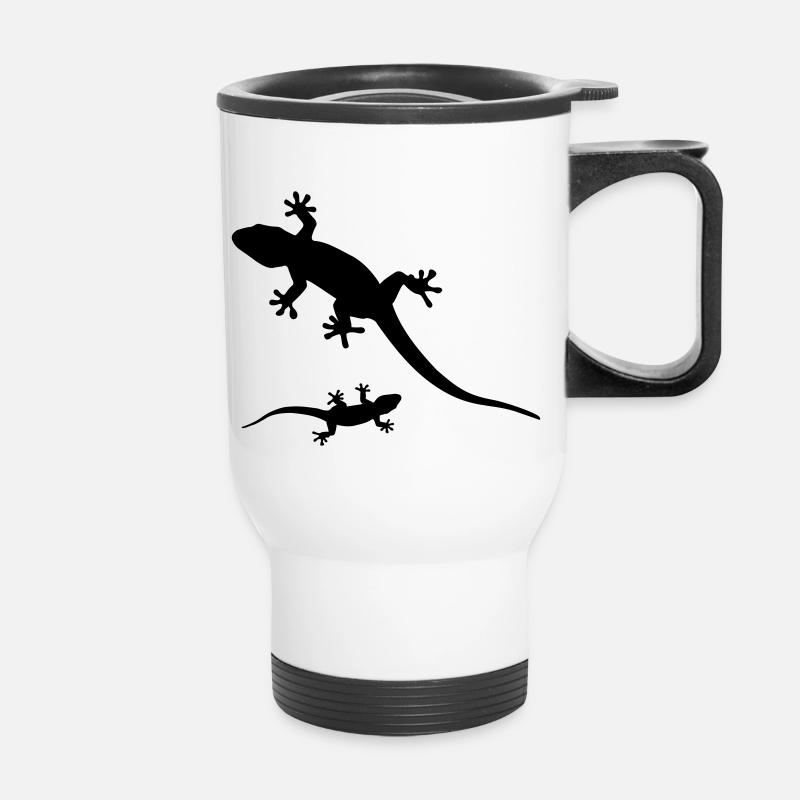 geckos - Thermal mug with handle - white