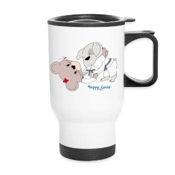 Happy Louis - BJJ - Thermal mug with handle - white - Front
