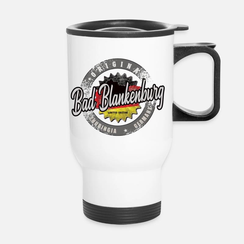 Original Germany Thuringia Bad Blankenburg - Thermal mug with handle - white