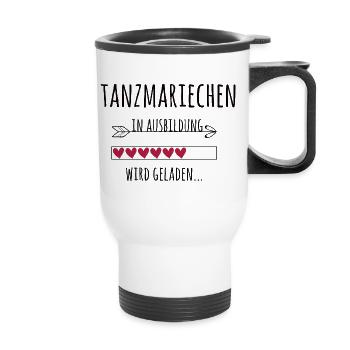 Tanzmariechen Garde Fasching Karneval Geschenk - Thermobecher mit Tragegriff - Weiß - Vorne