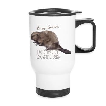 Busy Beaver - Thermobecher mit Tragegriff - Weiß - Vorne