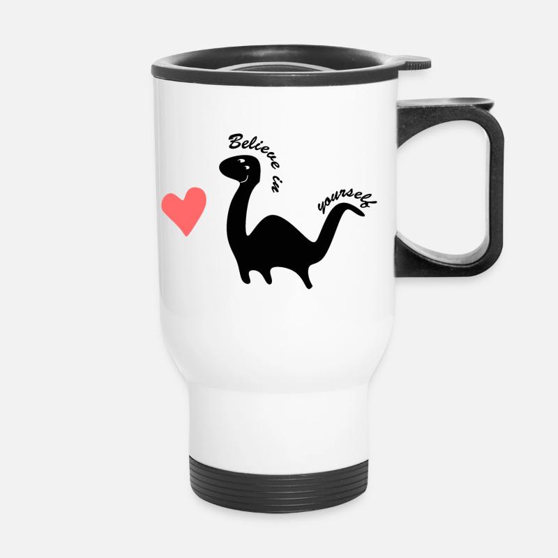 belive in yourself - Thermobecher mit Tragegriff - Weiß