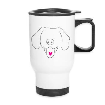 Woof - Thermal mug with handle - white - Front