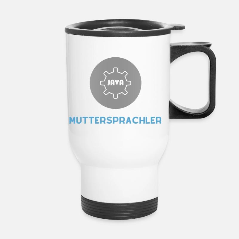 Native speaker: JavaScript Edition - Thermal mug with handle - white