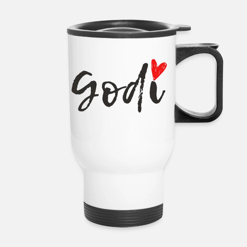 Godi - Thermobecher mit Tragegriff - Weiß