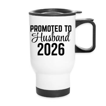 Promu mari 2026 – Ehemann Design - Tasse isotherme avec poignée - blanc - Devant