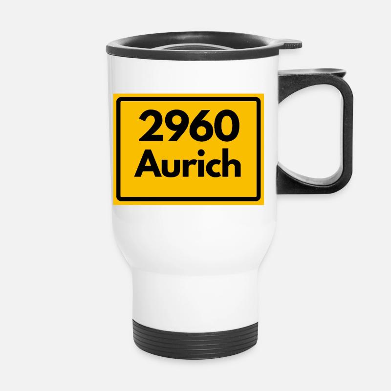 ALTE POSTLEITZAHL PLZ 2960 AURICH OSTFRIESLAND - Thermobecher mit Tragegriff - Weiß