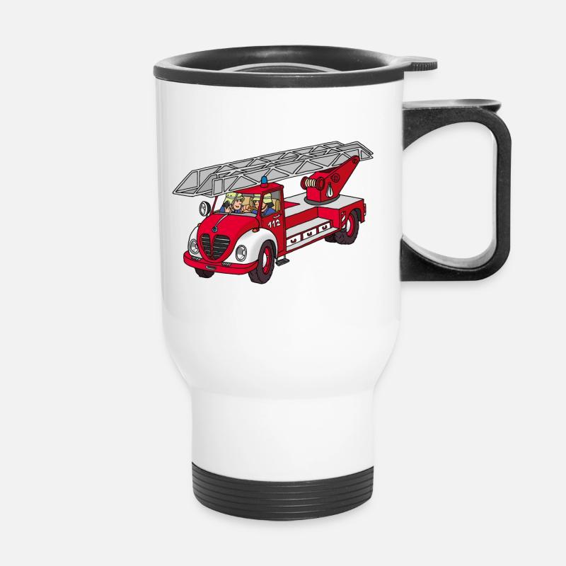 Turntable ladder DL 23 - Thermal mug with handle - white