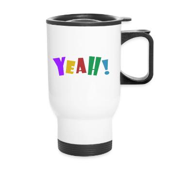 YEAH! - Thermobecher mit Tragegriff - Weiß - Vorne