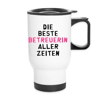 Betreuer Betreuerin Gruppenleiter Kind Gastgeber - Thermobecher mit Tragegriff - Weiß - Vorne