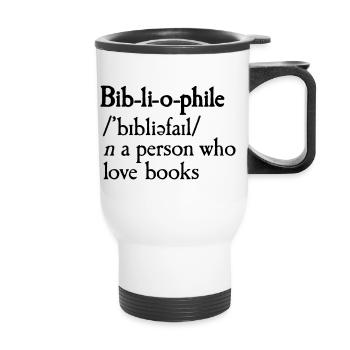 Bibliophile dictionary definition - Thermal mug with handle - white - Front