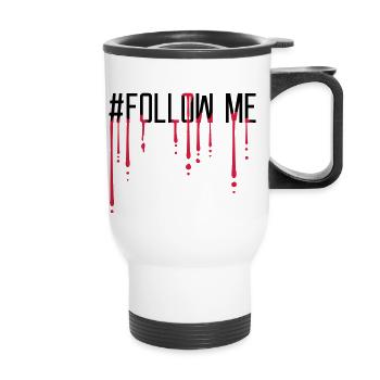 Follow me blood - Thermal mug with handle - white - Front