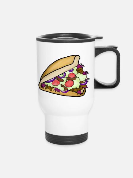 Döner - Thermobecher mit Tragegriff - Weiß