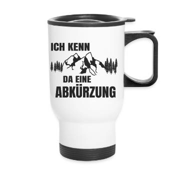 Ich kenn da eine Abkürzung - Thermobecher mit Tragegriff - Weiß - Vorne