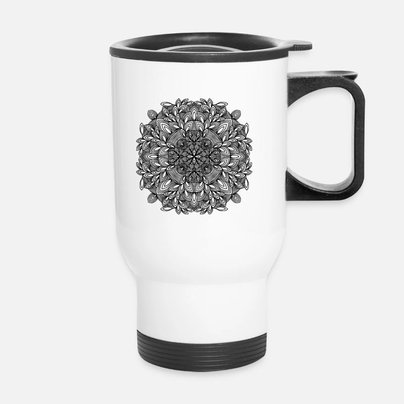 Mandala - Thermobecher mit Tragegriff - Weiß