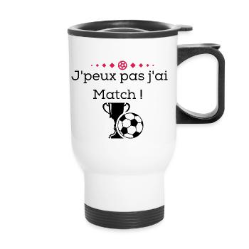 MATCH DE FOOT - Tasse isotherme avec poignée - blanc - Devant
