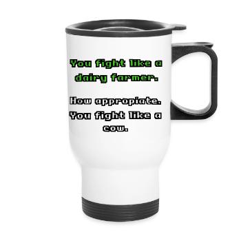 Dairy Farmer 3 - Thermal mug with handle - white - Front