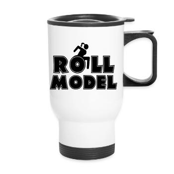 Every wheelchair user is a role model * - Thermal mug with handle - white - Front