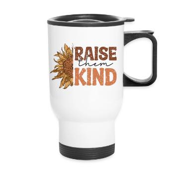Raise Them Child - Tournesol - Tasse isotherme avec poignée - blanc - Devant