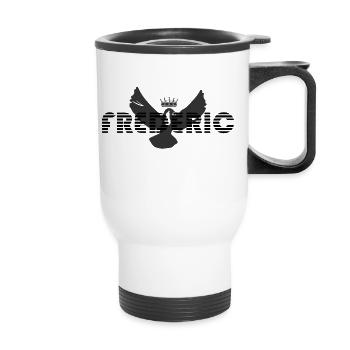 Frederic typographie noir d'origine germanique - Tasse isotherme avec poignée - blanc - Devant