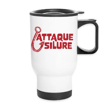 Clan Silure Wear - Design Attaque Silure red - Thermal mug with handle - white - Front