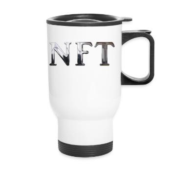 NFT Chrome - Thermal mug with handle - white - Front