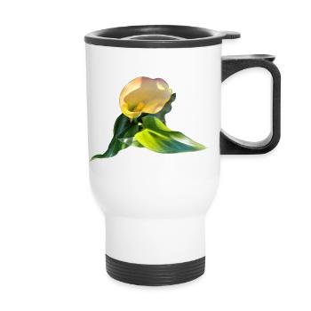 LYS CALLA JAUNE - Tasse isotherme avec poignée - blanc - Devant
