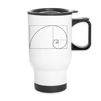 Fibonacci - Thermobecher mit Tragegriff - Weiß - Vorne