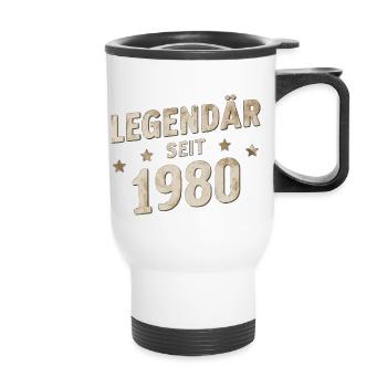 Legendär Seit 1980 - Thermobecher mit Tragegriff - Weiß - Vorne